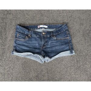 Levis Shorty Short Dark Wash Cuffed Denim Jean Shorts Size 15